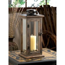 Perfect Lodge Wooden Candle Lantern - £27.78 GBP