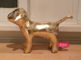 Victoria's Secret PINK Gold Metallic Finish Logo Small Mini Dog Plush - £9.49 GBP