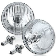 Octane Lighting 5 3/4 Inch Stock H4 Halogen Headlight 55/60W Light Bulbs-Glass/M - £38.89 GBP