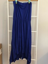 Tinley Road Blue Strapless Handkerchief Dress with Pockets Small S - £7.83 GBP