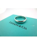 Tiffany &amp; Co Platinum Classic Lucida Wedding Band Ring 4.5mm Size 10 US - £879.29 GBP