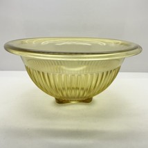 Federal Depression Glass Mixing Bowls Light Amber Ribbed Rolled Rim Set of 3 - $39.59