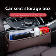 Leather Car Seat Center Console Organizer Ultimate Storage Solution - £16.50 GBP