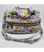 Vintage Postage Stamp Canvas Duffle Bag 16x9x7 Inch - $24.41 CAD