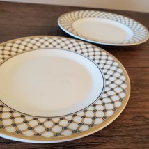 Porcelain Blue and Gold Plates, set of 2, Joseph Sedgh, Side Salad Plate image 5