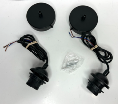 2 Pack Basic Wire Ceiling Fixture Hanging Pendant Light Kit, Solid Black - $24.70