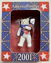 American Greetings America Forever 2001 patriotic bear ornament 01810094... - $8.89