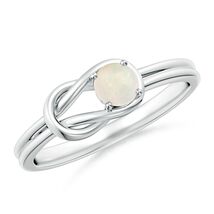 ANGARA Opal Solitaire Infinity Knot Ring in Silver for Women (4mm) - $316.97+