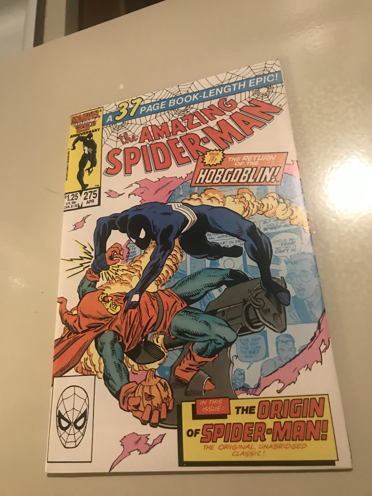 A. SPIDER-MAN # 275 NM 9.4 Pristine White Cover ! White Pages ! Perfect ... - $36.00