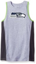 NWT NFL Seattle Seahawks Boys Medium (5-6) Heather Gray Tank Top Shirt - £10.82 GBP