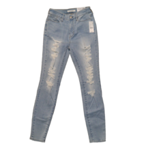 Pacsun Jeans Womens 25 Light Wash Blue Denim Distressed High Rise Jeggin... - $29.35