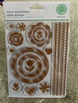 NEW Martha Stewart Clear Stamps Heart And Flower Circles Tulip Borders Zig Zag - £3.90 GBP