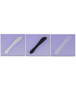 ROUND TIPPED TIP DISPOSABLE SPATULA COSMETIC MAKEUP BLACK WHITE OR FROSTED - $23.28 CAD+