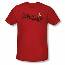 Star Trek The Original Series Security Red Shirt Expendable Logo T-Shirt UNWORN - $19.34