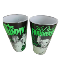 Universal Monsters Horror Glass Tumblers Bride of Frankenstein &amp; The Mum... - $18.80