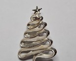 Vintage Silver Tone Christmas Tree Pin/Brooch, 2&#39;&#39; Long - $12.34