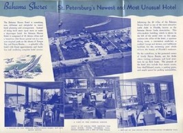 Bahama Shores Hotel &amp; Yacht Association Brochure St Petersburg Florida 1951 - £37.21 GBP