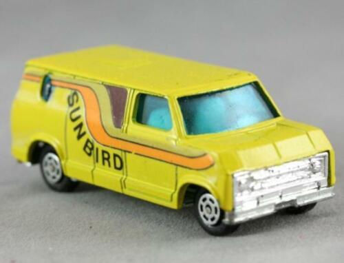 Vintage Metal Toy Van Yatming 1981 Yellow Sunbird Van Universal Studios Car - $14.43