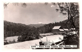 RPPC Postcard View From Trinity Alps Ranch California 1982 - £7.77 GBP