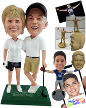 Personalized Bobblehead Happy Golfer couple spending playtime together - Wedding - £124.41 GBP