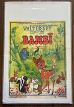 *Walt Disney&#39;s BAMBI (R-57) Linen-Backed Belgian Poster All Major Charac... - $220.00