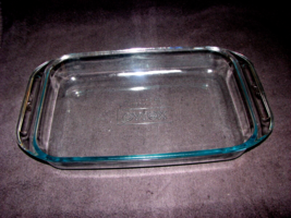 Vintage PYREX Casserole Dish,2333-R, Clear Blue Tint Glass 3 Qt,. 13 x 9 - £11.72 GBP