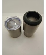 Set of Double Wall Insulated Stainless Steel Can Cooler &amp; 10oz Tumbler - $23.51