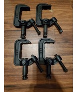 Lot of 4 ETC Stage Heavy Duty Pipe C Clamp Cast Iron Black - $58.79