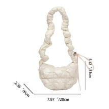 T crossbody bag ruched solid shoulder bag korean bubble embroidered cotton satchel bags thumb200