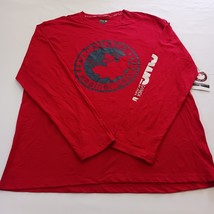 Canada Weather Gear Crewneck Men's Red Cotton Long Sleeve Graphic T-Shirt Sz 2XL image 9