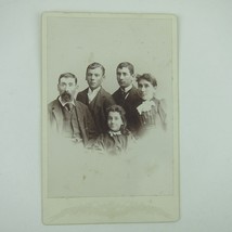 Cabinet Card Photograph Mrs. Teaford Family Man Wife Children Loomis ILL Antique - £11.88 GBP