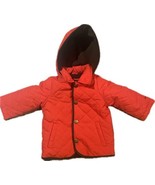 London Fog Red Hooded Quilted coat size 12 months snap buttons - $19.56 CAD