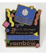 Rainbow Foods U.S. Olympic Festival 1990 WATER POLO Vintage Lapel Hat Pin - $6.00