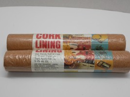 Cork Liner Lining Vintage Action Maid 12-In. x 48-In. 1976 2 Handy Rolls of Cork - £10.38 GBP
