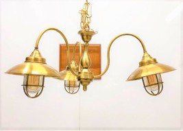 Antique New Farmhouse / Home Décor Solid Brass Large Ceiling Hanging Chandelier - £451.46 GBP