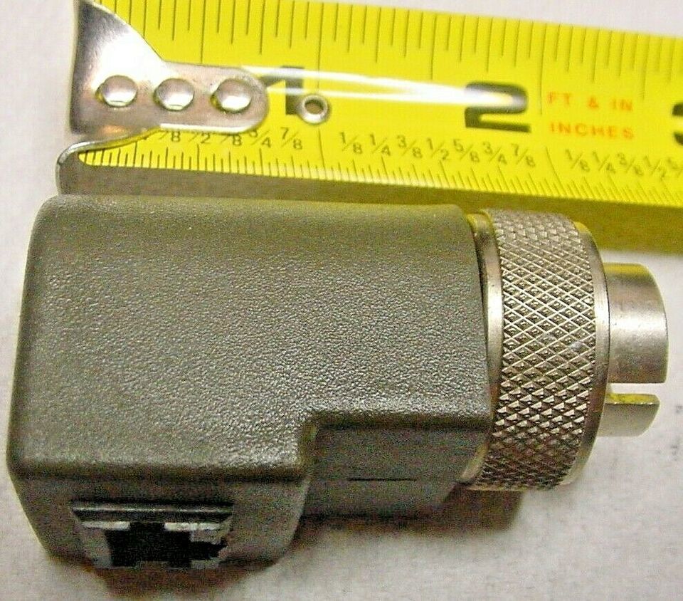 Odd CAT5 6 Ethernet cable Connector Adapter to 5Gold pins keyed 5/8&quot; scr... - $3.32