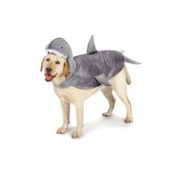 Dog Costume Shark! Grey Soft Fabric Large Jaws Several Fins Cute! (Large) - £22.39 GBP+