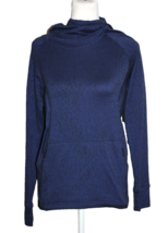 Lululemon Women&#39;s Hoodie Size 4 Blue Black Speckled Pullover Kangaroo Zi... - £28.28 GBP