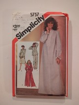 Simplicity 5737 Nightgown, Pajamas & Housecoat Size 14-16 CUT COMPLETE VTG 1982 - $9.49