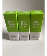 3x No B.S. Skincare Caffeine Eye Cream Hyaluronic Acid Quinoa Seed Extract .5 Oz - £22.51 GBP