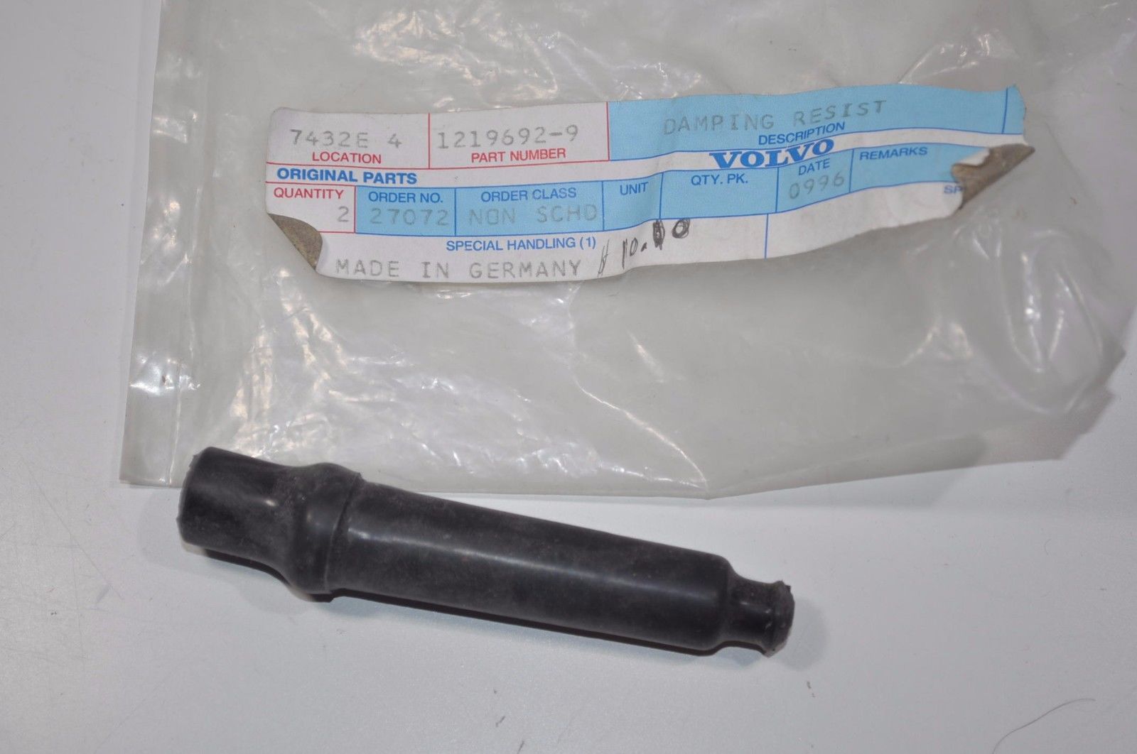 NEW Genuine Volvo Penta OEM Damping Resister Boot Part# 1219692-9 - $14.54