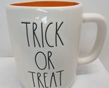 Rae Dunn Halloween “Trick Or Treat” Mug Orange Inside LL By Magenta Doub... - £9.62 GBP