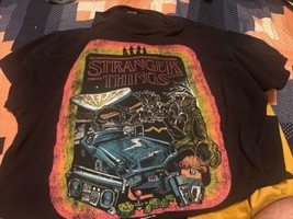 Stranger Things Retro Arcade T-Shirt Black XL Netflix 2021 - £11.72 GBP