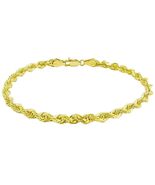 Galaxy Gold GG, 14K Solid Gold Diamond Cut Rope Chain Bracelet, 5mm - 7 ... - $1,455.29+