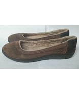 CROCS Shoe Women&#39;s size 9 Berryessa Loafer Brown Suede Faux Fur Lined Sl... - $43.98 CAD