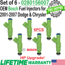 Genuine Bosch 6Pcs HP Upgrade Fuel Injectors for 2001-2007 Dodge Caravan 3.3L V6 - £110.67 GBP