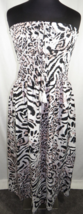Plus Size 3X Gypsy Blu Mixed Animal Print Smocked Maxi Dress - £19.61 GBP