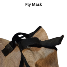 Fly Mask Horse Size No Ears Tan USED image 3