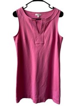 NY &amp; Company Sheath Dress Size M  Womens Pink V Sleeveless Knee Length - £11.92 GBP