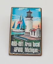 APWU American Postal Workers 480-481 Michigan Local Lapel Hat Pin - $13.57